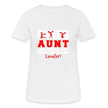 Cheer Aunt - Cheerleading Aunt Gift - T-shirt respirant Femme - blanc - Devant - AI Model Female 172 dark (172cm)