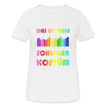 Voici mon costume de Schlager - T-shirt respirant Femme - blanc - Devant - AI Model Female 172 dark (172cm)