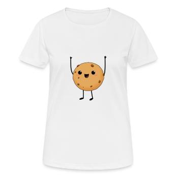Enthusiastic Biscuit Excited Cookie - Women's Breathable T-Shirt - white - Front - AI Model Female 172 dark (172cm)