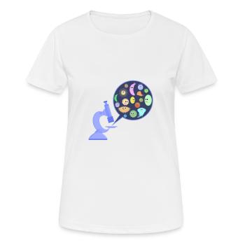 Germs under the microscope - Women's Breathable T-Shirt - white - Front - AI Model Female 172 dark (172cm)