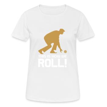 Bowling - So geht's - Frauen T-Shirt atmungsaktiv - Weiß - Vorne - AI Model Female 172 dark (172cm)