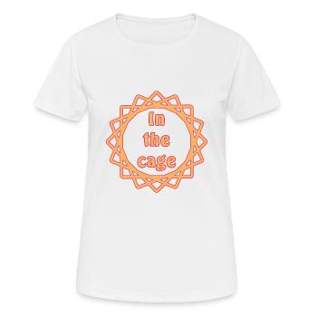 Design In the cage - T-shirt respirant Femme - blanc - Devant - AI Model Female 172 dark (172cm)