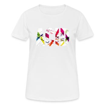 Acid House Techno Raver DJ Festival Party Geschenk - Frauen T-Shirt atmungsaktiv - Weiß - Vorne - AI Model Female 172 dark (172cm)