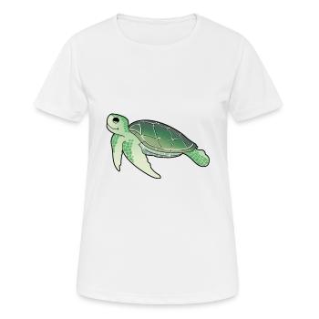 Créatures marines Tortues Tortues - T-shirt respirant Femme - blanc - Devant - AI Model Female 172 dark (172cm)