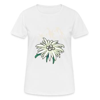 Mountains Mountains Peaks Edelweiss Blume Tirol Alm - Women's Breathable T-Shirt - white - Front - AI Model Female 172 dark (172cm)