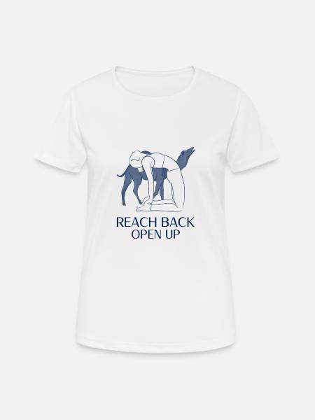 Pose de chameau | Ustrasana | Yoga Pose Camel - T-shirt respirant Femme - blanc