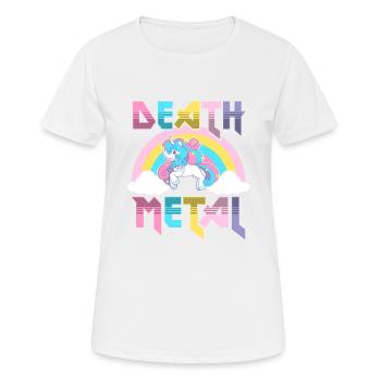 Death Metal - Frauen T-Shirt atmungsaktiv - Weiß - Vorne - AI Model Female 172 dark (172cm)