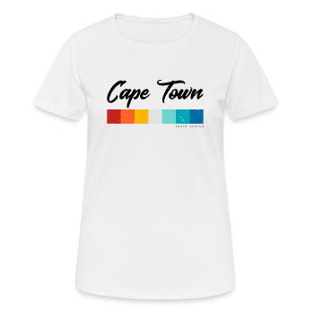 Vintage 70s 80s Style Cape Town South Africa Retro - T-shirt respirant Femme - blanc - Devant - AI Model Female 172 dark (172cm)