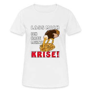 Vogel Strauss Lass mich ich habe meine Krise - Frauen T-Shirt atmungsaktiv - Weiß - Vorne - AI Model Female 172 dark (172cm)