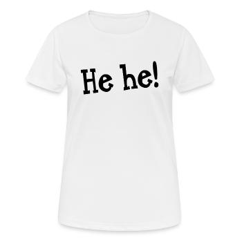 HE HE! Masque facial masque nasal - T-shirt respirant Femme - blanc - Devant - AI Model Female 172 dark (172cm)