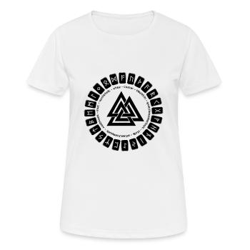 Les neuf vertus - T-shirt respirant Femme - blanc - Devant - AI Model Female 172 dark (172cm)
