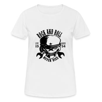 Rock and roll - Women's Breathable T-Shirt - white - Front - AI Model Female 172 dark (172cm)