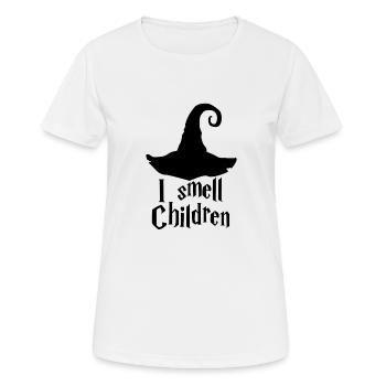 je sens les enfants - T-shirt respirant Femme - blanc - Devant - AI Model Female 172 dark (172cm)