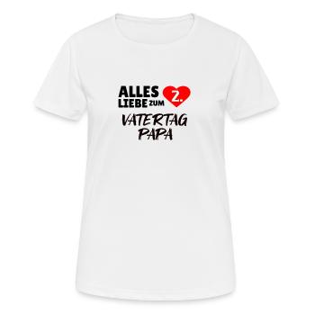 alles liebe zum 2. Vatertag. Geschenkidee Vatertag - Frauen T-Shirt atmungsaktiv - Weiß - Vorne - AI Model Female 172 dark (172cm)