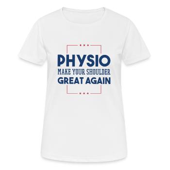 Physiotherapist physiotherapy physio sayings - Women's Breathable T-Shirt - white - Front - AI Model Female 172 dark (172cm)