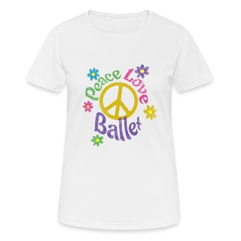 Friedensliebesballett verzweifelt - Frauen T-Shirt atmungsaktiv - Weiß - Vorne - AI Model Female 172 dark (172cm)