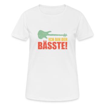 ICH BIN DER BÄSSTE bestes Bassist Geschenk lustig - Frauen T-Shirt atmungsaktiv - Weiß - Vorne - AI Model Female 172 dark (172cm)