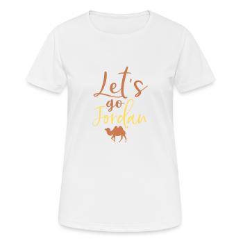 Let's Go | Jordan - Women's Breathable T-Shirt - white - Front - AI Model Female 172 dark (172cm)
