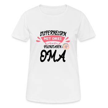 Oma Lustige Sprüche Superheldin Großmutter - Frauen T-Shirt atmungsaktiv - Weiß - Vorne - AI Model Female 172 dark (172cm)