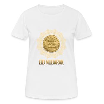 Eid Mubarak Gold - Frauen T-Shirt atmungsaktiv - Weiß - Vorne - AI Model Female 172 dark (172cm)
