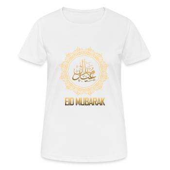 Eid Mubarak Festivalfeier - Frauen T-Shirt atmungsaktiv - Weiß - Vorne - AI Model Female 172 dark (172cm)