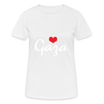 Cœur de Gaza - T-shirt respirant Femme - blanc - Devant - AI Model Female 172 dark (172cm)