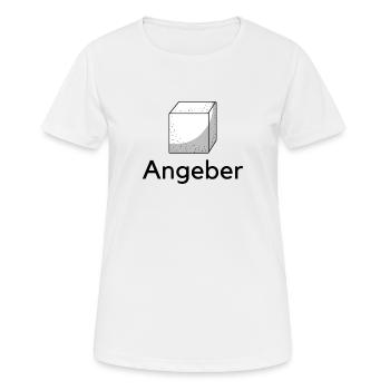 Angeber Freimaurer perfekter kubischer Stein - Frauen T-Shirt atmungsaktiv - Weiß - Vorne - AI Model Female 172 dark (172cm)