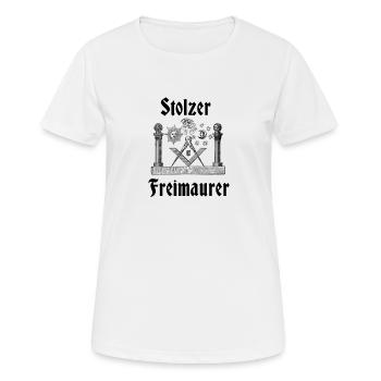 Stolzer Freimaurer - Frauen T-Shirt atmungsaktiv - Weiß - Vorne - AI Model Female 172 dark (172cm)