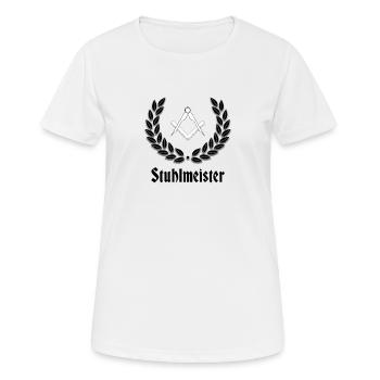 Stuhlmeister Freimaurer - Frauen T-Shirt atmungsaktiv - Weiß - Vorne - AI Model Female 172 dark (172cm)