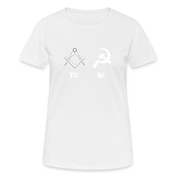 Masonic socialist - Women's Breathable T-Shirt - white - Front - AI Model Female 172 dark (172cm)
