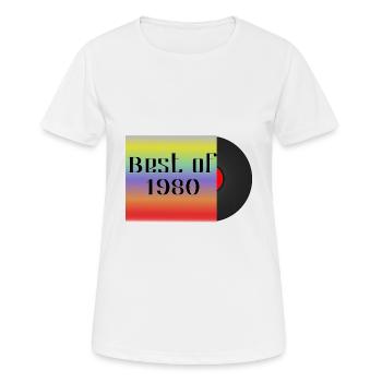 meilleur disque vinyle de 1980 - T-shirt respirant Femme - blanc - Devant - AI Model Female 172 dark (172cm)