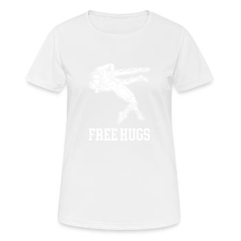 Free Hugs Ringer Ringkampf Ringen - Frauen T-Shirt atmungsaktiv - Weiß - Vorne - AI Model Female 172 dark (172cm)