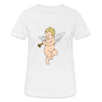 Ange musical - T-shirt respirant Femme - blanc - Devant - AI Model Female 172 dark (172cm)