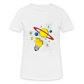 Planète espace univers univers orbite tous - T-shirt respirant Femme - blanc - Devant - AI Model Female 172 dark (172cm)