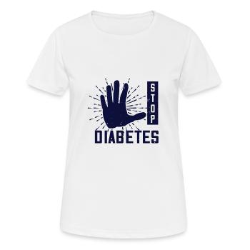 stop diabetes - Women's Breathable T-Shirt - white - Front - AI Model Female 172 dark (172cm)