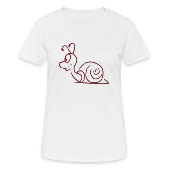 Cute snail shell snail gift - Women's Breathable T-Shirt - white - Front - AI Model Female 172 dark (172cm)