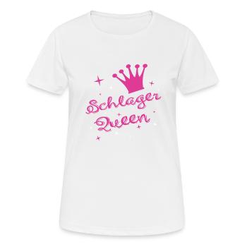Schlager Queen Party Popmusik Tanzmusik Geschenk - Frauen T-Shirt atmungsaktiv - Weiß - Vorne - AI Model Female 172 dark (172cm)