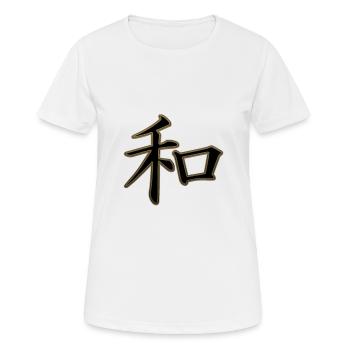 Caractère japonais de paix - T-shirt respirant Femme - blanc - Devant - AI Model Female 172 dark (172cm)