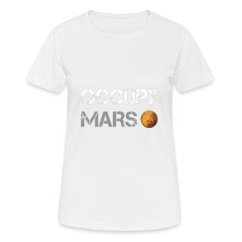 Occupy Mars - SpaceX Project Gift ideas - Women's Breathable T-Shirt - white - Front - AI Model Female 172 dark (172cm)