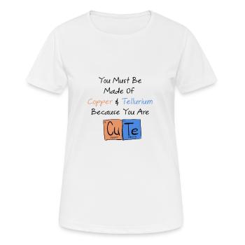 Sie müssen aus Kupfer und Tellur bestehen - Frauen T-Shirt atmungsaktiv - Weiß - Vorne - AI Model Female 172 dark (172cm)