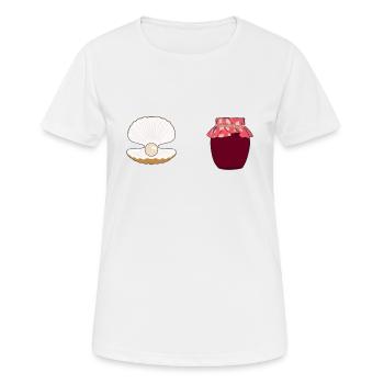 Confiture de poires - T-shirt respirant Femme - blanc - Devant - AI Model Female 172 dark (172cm)