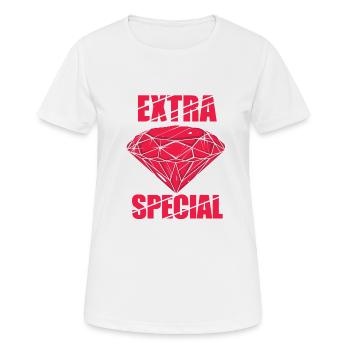 Stone - Extra Special Red Gem - Jewelry Shop - Women's Breathable T-Shirt - white - Front - AI Model Female 172 dark (172cm)