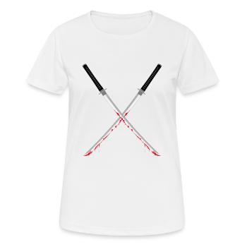 Katana Swords Sword Fighting Warrior Asie - T-shirt respirant Femme - blanc - Devant - AI Model Female 172 dark (172cm)
