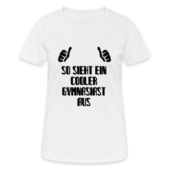 Gymnasiast Gymnasium Übergang Geschenkidee - Frauen T-Shirt atmungsaktiv - Weiß - Vorne - AI Model Female 172 dark (172cm)