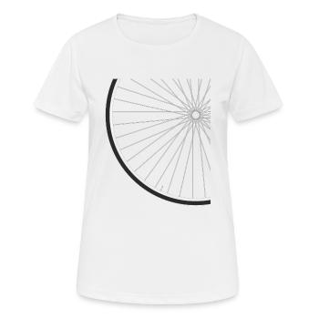 Découpe de pneu de vélo - T-shirt respirant Femme - blanc - Devant - AI Model Female 172 dark (172cm)