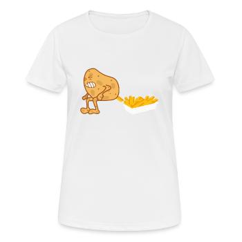 Frites Frises Pommes de terre - T-shirt respirant Femme - blanc - Devant - AI Model Female 172 dark (172cm)