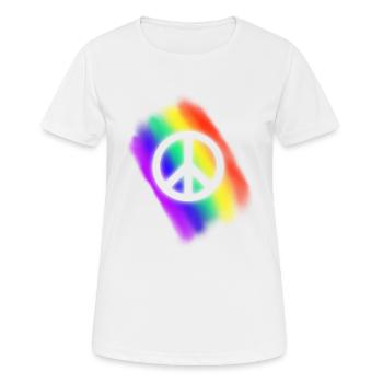 Rainbow Peace - T-shirt respirant Femme - blanc - Devant - AI Model Female 172 dark (172cm)