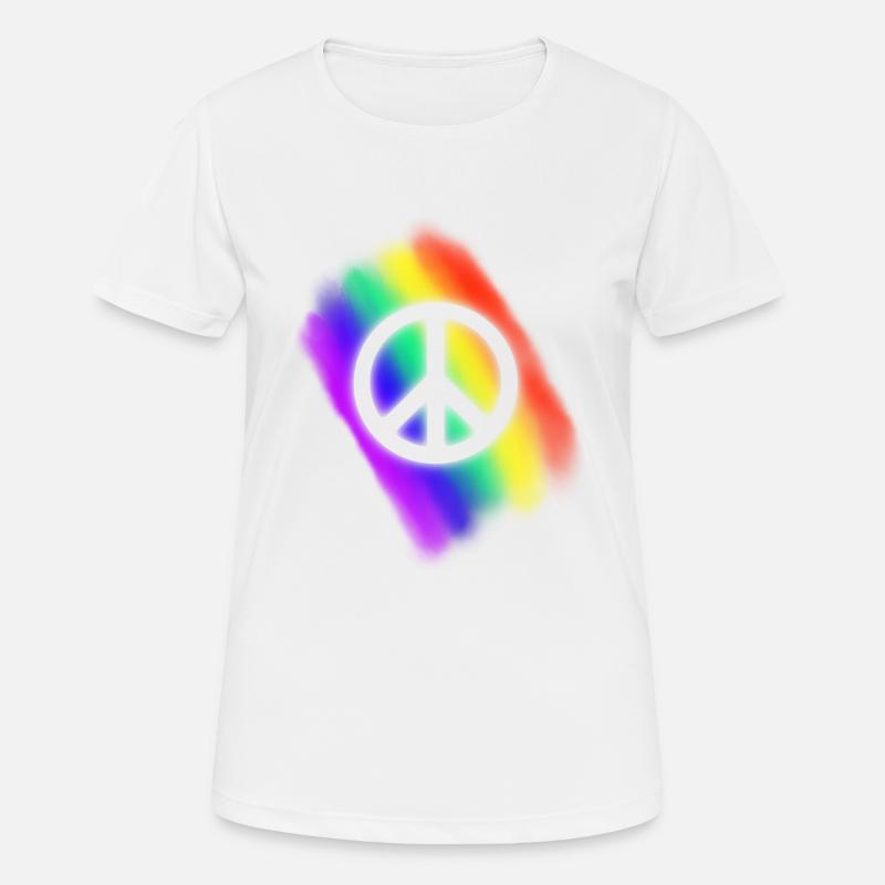 Rainbow Peace - Women's Breathable T-Shirt - white