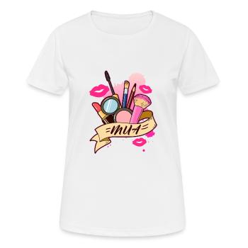Maquillage Artist Mua Beauté Salon maquillage - T-shirt respirant Femme - blanc - Devant - AI Model Female 172 dark (172cm)