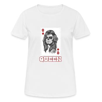 Queen Card Caro - T-shirt respirant Femme - blanc - Devant - AI Model Female 172 dark (172cm)